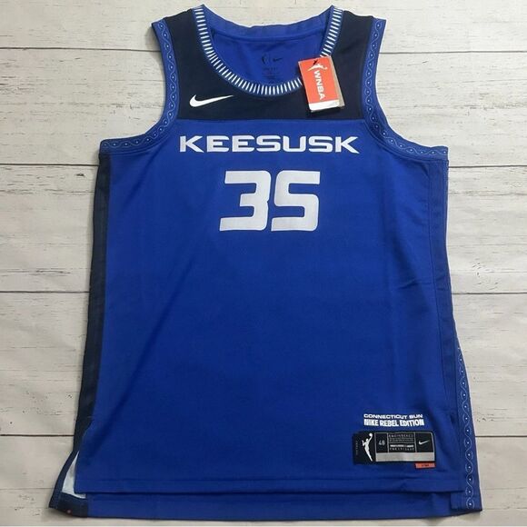 Nike WNBA Connecticut Sun Jonquel Jones #35 Blue Basketball Jersey L DC9593-480 - Picture 1 of 8